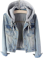 Women's Casual Hoodie Denim Jacket